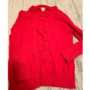 J.Crew Red Cardigan